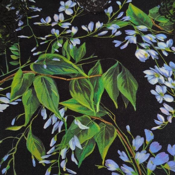 Vintage BLUMARINE Black Floral Sweater Small - Picture 4 of 8